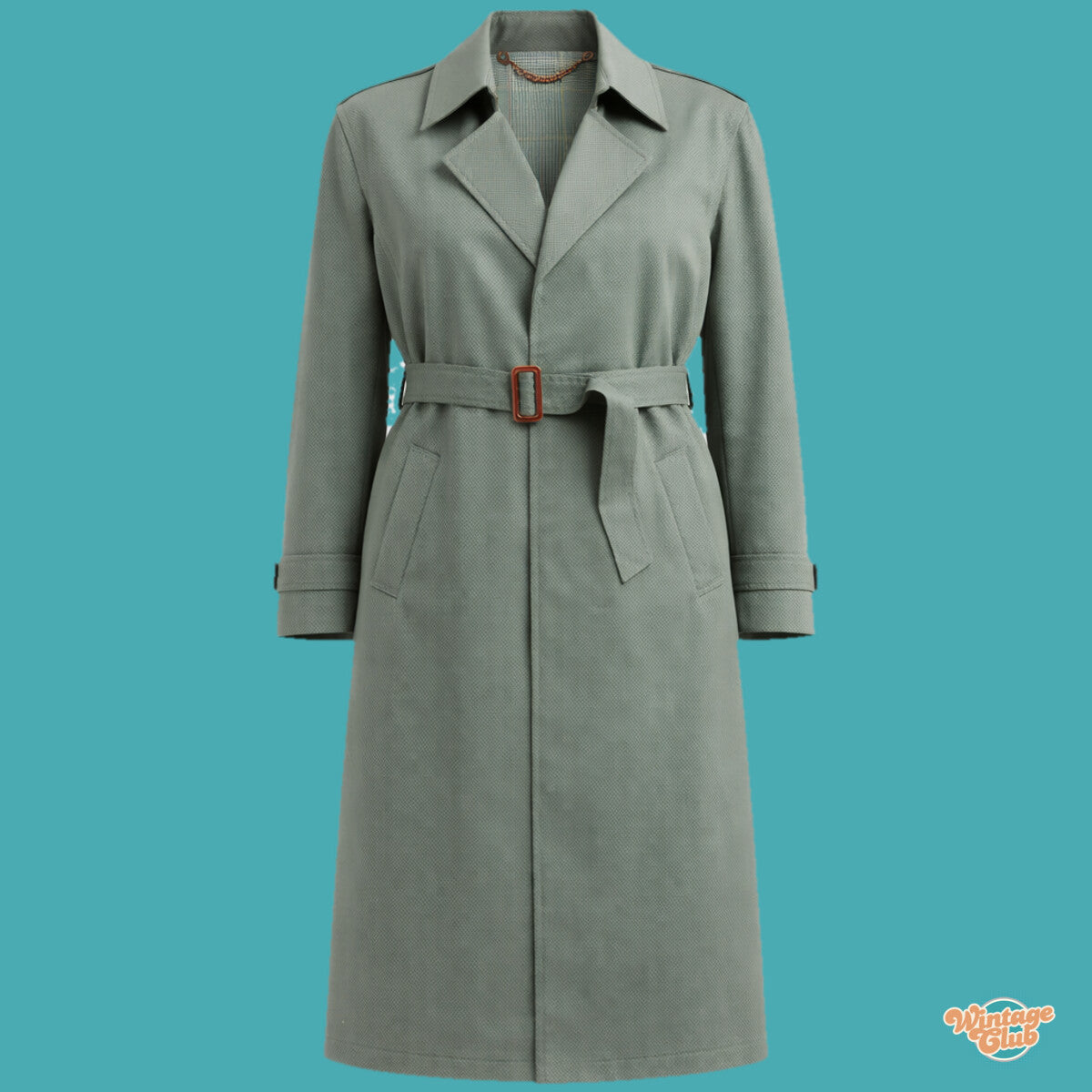 Trench donna verde salvia vintage - capo selezionato per reseller Vinted