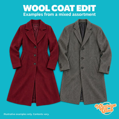 Cappotti in lana vintage — esempi di cappotti lunghi in lana nella KiloBox Cappotti & Trench (contenuto indicativo)