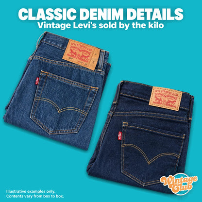 Levi's Only Box – dettagli classici del denim: tasche posteriori con red tab, etichette in vita e cuciture a contrasto