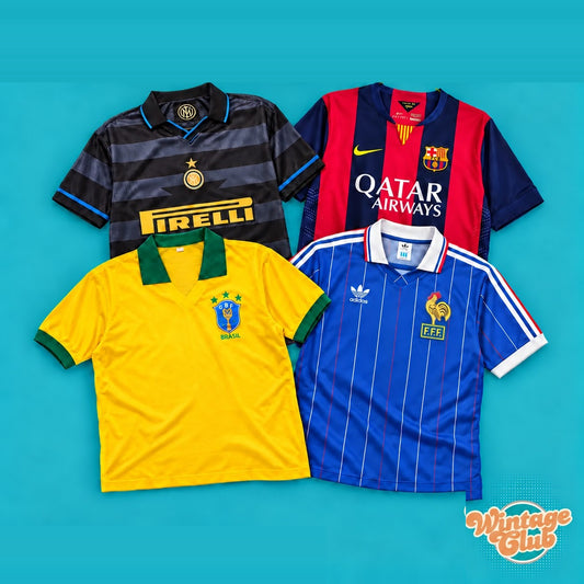 Box Maglie da Calcio Second Hand al Kg WintageClub — maglie di club e nazionali di epoche diverse (squadre e modelli non garantiti)